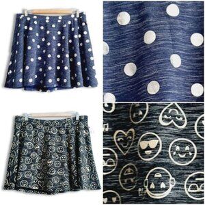 AUTHENTIC AMERICAN HERITAGE \ 2X Terry Circle Mini Skirt Blue & Black Sz 20